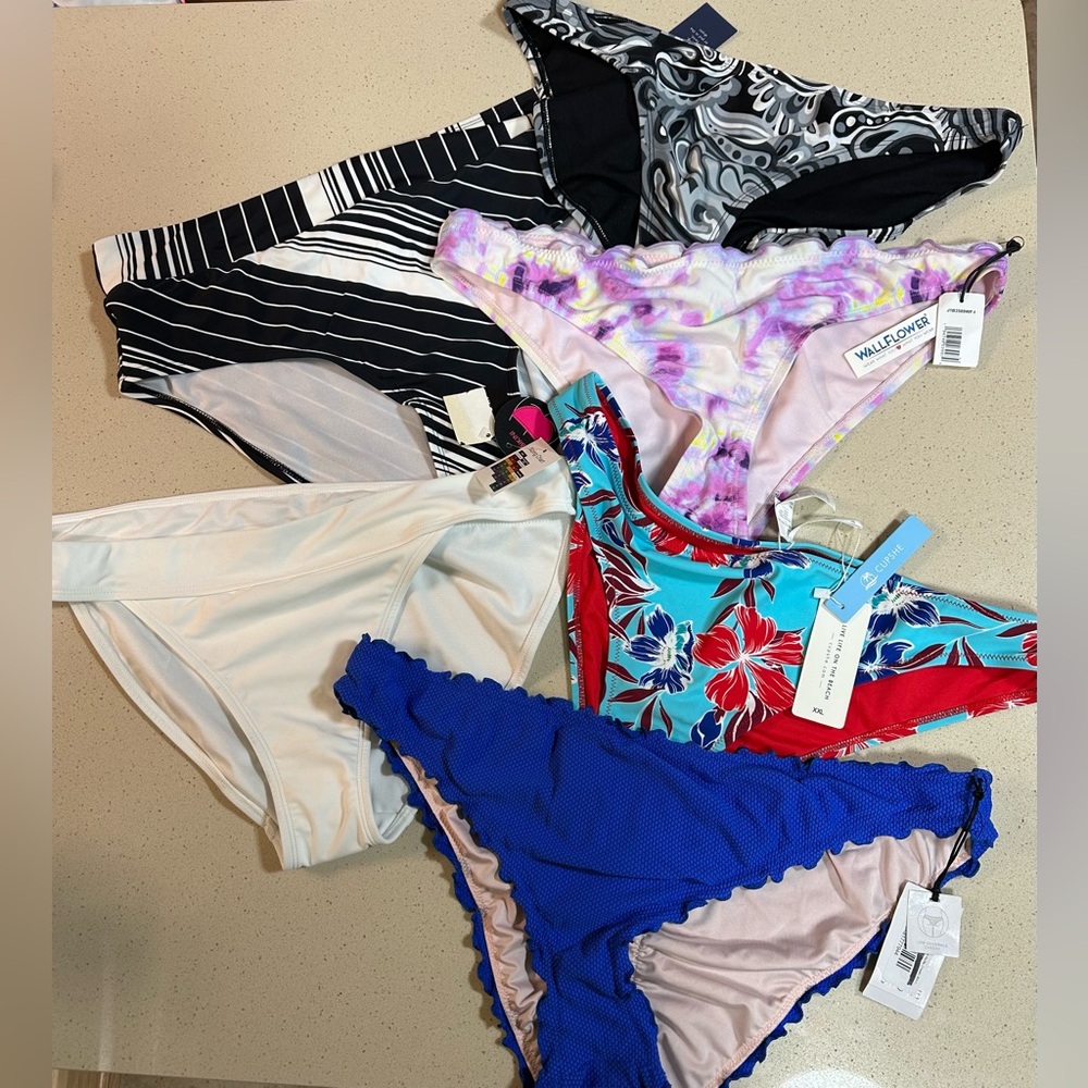 Aqua Couture,converse,shade shore.Cupshe,Colorful Bikini Bottoms Bundle NWT